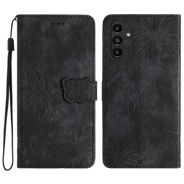 For Samsung Galaxy A05s 4G Protective Phone Case Imprinted Butterfly Stand Cover