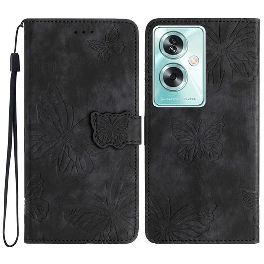 For Oppo A79 5G / A2 5G Folio Cover Imprinted Butterfly PU Leather Wallet Phone Case