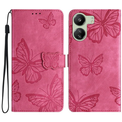 For Xiaomi Redmi 13C 4G / Poco C65 4G Case Butterfly Imprinted Skin-touch Phone Cover