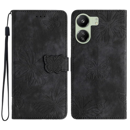 For Xiaomi Redmi 13C 4G / Poco C65 4G Case Butterfly Imprinted Skin-touch Phone Cover