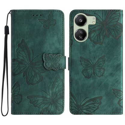 For Xiaomi Redmi 13C 4G / Poco C65 4G Case Butterfly Imprinted Skin-touch Phone Cover