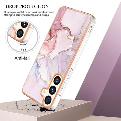 YB IMD Series-2 For Samsung Galaxy S24+ TPU Phone Case Marble Pattern Shockproof Cover