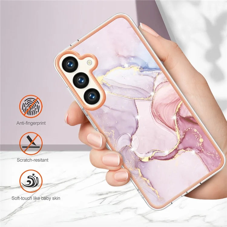YB IMD Series-2 For Samsung Galaxy S24+ TPU Phone Case Marble Pattern Shockproof Cover
