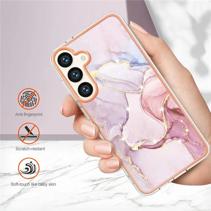 YB IMD Series-2 For Samsung Galaxy S24+ TPU Phone Case Marble Pattern Shockproof Cover