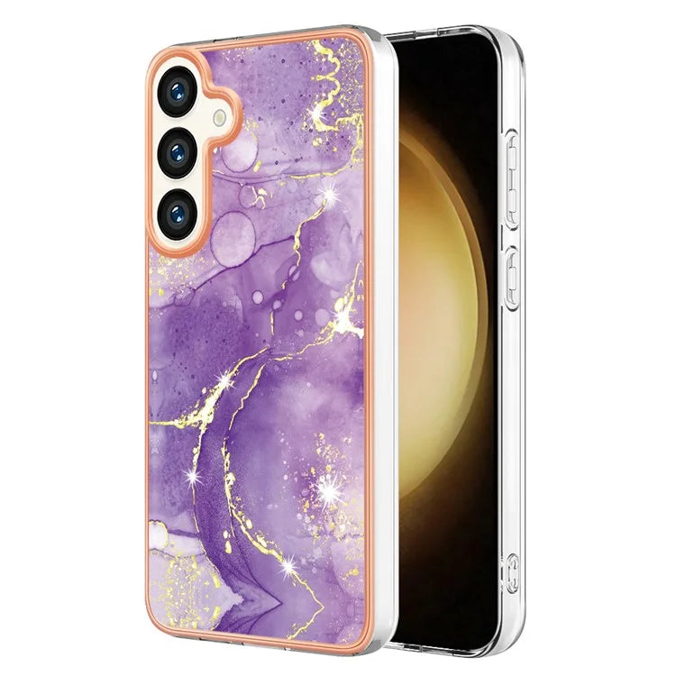 YB IMD Series-2 For Samsung Galaxy S24+ TPU Phone Case Marble Pattern Shockproof Cover