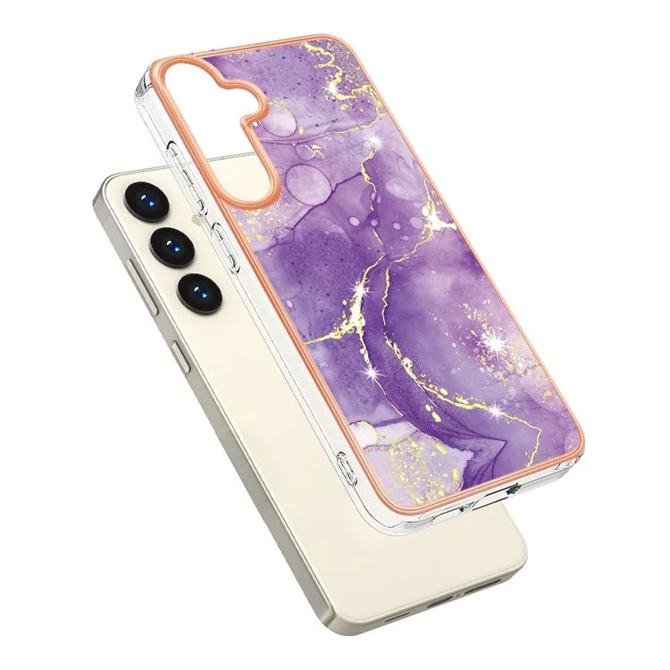 YB IMD Series-2 For Samsung Galaxy S24+ TPU Phone Case Marble Pattern Shockproof Cover