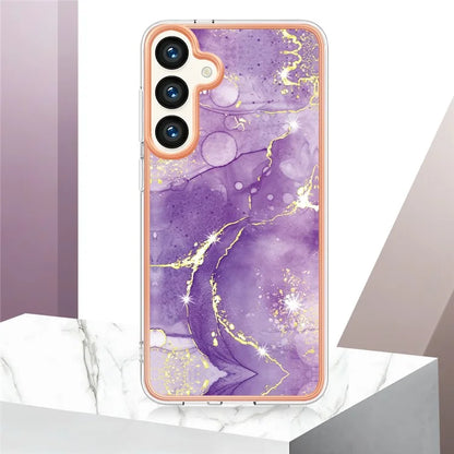 YB IMD Series-2 For Samsung Galaxy S24+ TPU Phone Case Marble Pattern Shockproof Cover