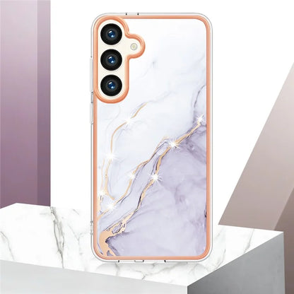 YB IMD Series-2 For Samsung Galaxy S24+ TPU Phone Case Marble Pattern Shockproof Cover