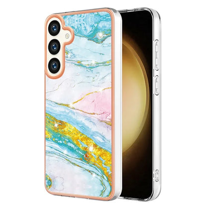 YB IMD Series-2 For Samsung Galaxy S24+ TPU Phone Case Marble Pattern Shockproof Cover