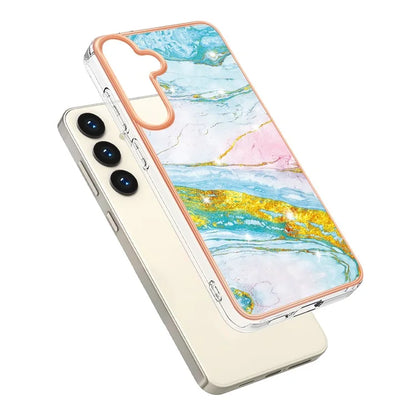 YB IMD Series-2 For Samsung Galaxy S24+ TPU Phone Case Marble Pattern Shockproof Cover