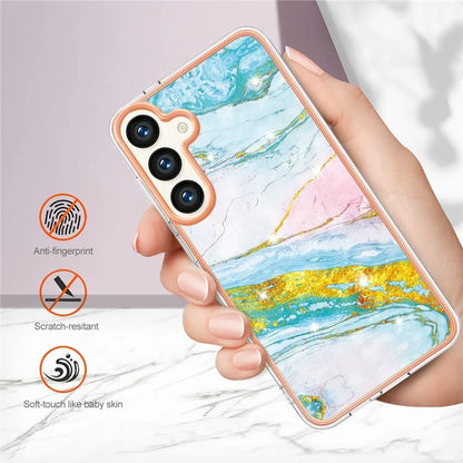 YB IMD Series-2 For Samsung Galaxy S24+ TPU Phone Case Marble Pattern Shockproof Cover