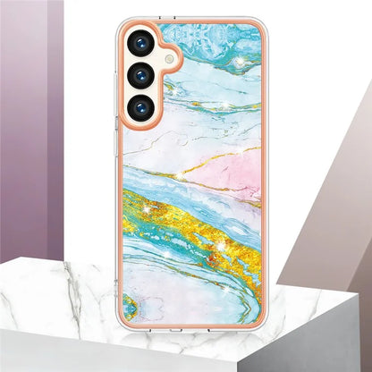 YB IMD Series-2 For Samsung Galaxy S24+ TPU Phone Case Marble Pattern Shockproof Cover