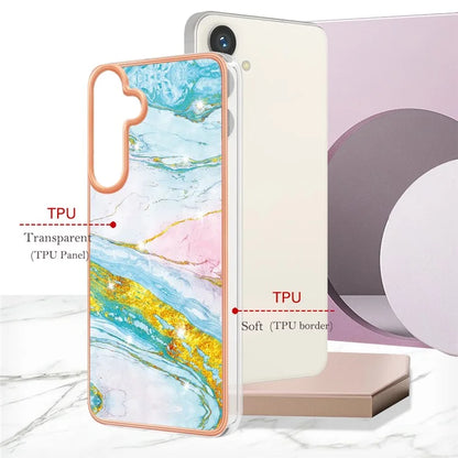 YB IMD Series-2 For Samsung Galaxy S24+ TPU Phone Case Marble Pattern Shockproof Cover