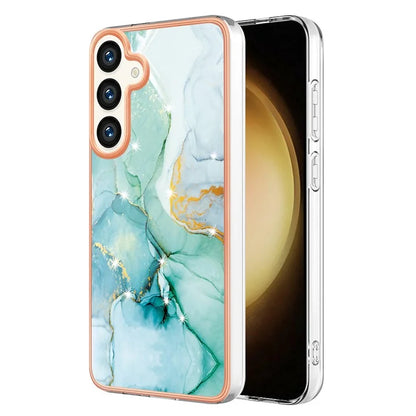 YB IMD Series-2 For Samsung Galaxy S24+ TPU Phone Case Marble Pattern Shockproof Cover