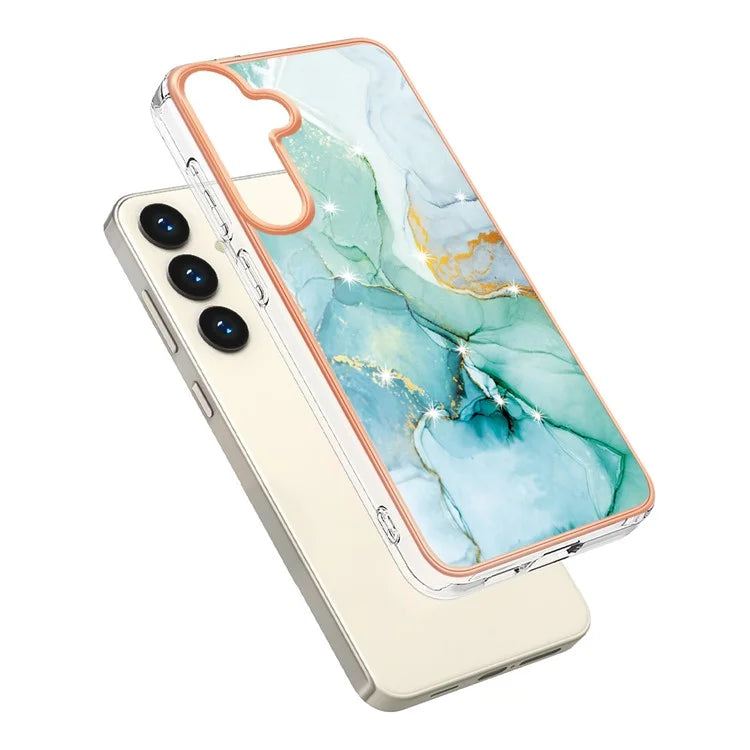 YB IMD Series-2 For Samsung Galaxy S24+ TPU Phone Case Marble Pattern Shockproof Cover