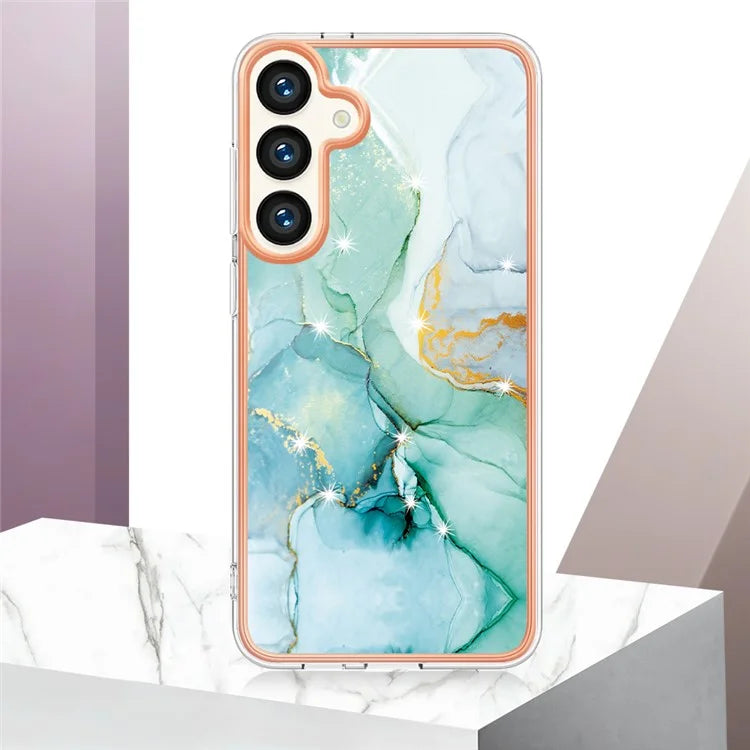 YB IMD Series-2 For Samsung Galaxy S24+ TPU Phone Case Marble Pattern Shockproof Cover