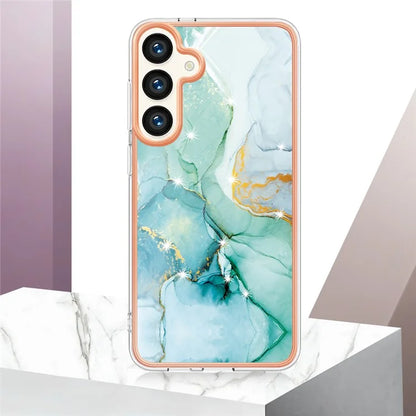 YB IMD Series-2 For Samsung Galaxy S24+ TPU Phone Case Marble Pattern Shockproof Cover