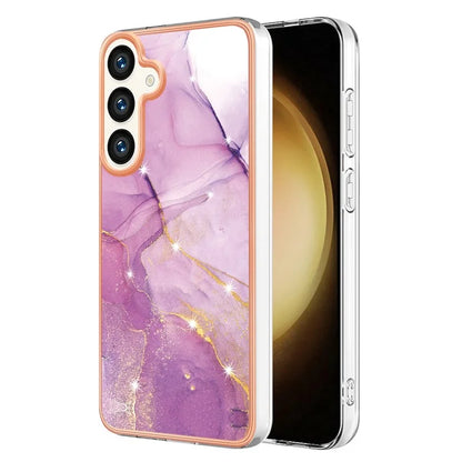 YB IMD Series-2 For Samsung Galaxy S24+ TPU Phone Case Marble Pattern Shockproof Cover