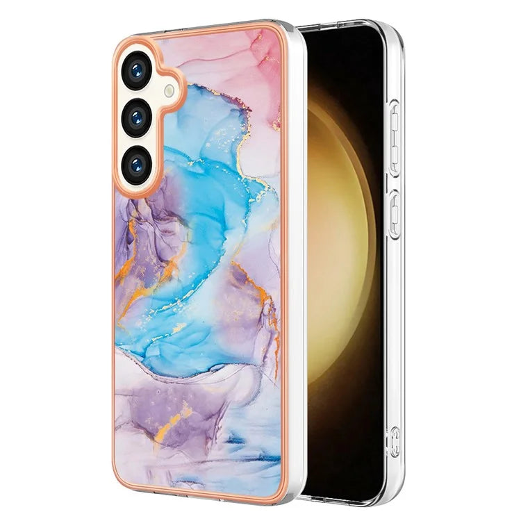 YB IMD Series-1 For Samsung Galaxy S24 Phone Case Pattern TPU Plating Cover