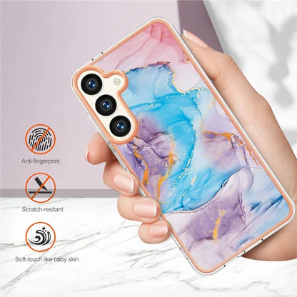 YB IMD Series-1 For Samsung Galaxy S24 Phone Case Pattern TPU Plating Cover