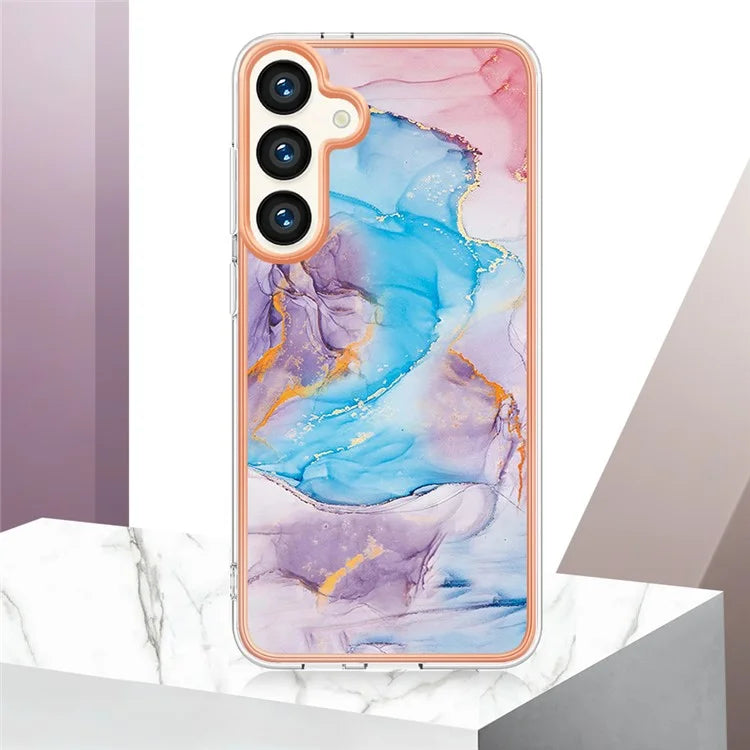 YB IMD Series-1 For Samsung Galaxy S24 Phone Case Pattern TPU Plating Cover