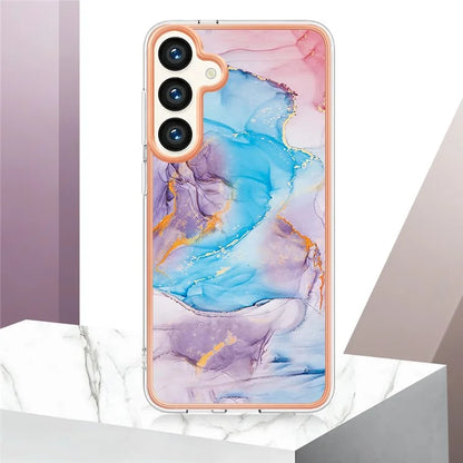 YB IMD Series-1 For Samsung Galaxy S24 Phone Case Pattern TPU Plating Cover
