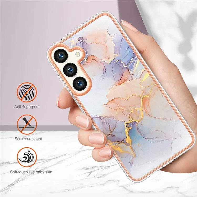 YB IMD Series-1 For Samsung Galaxy S24 Phone Case Pattern TPU Plating Cover