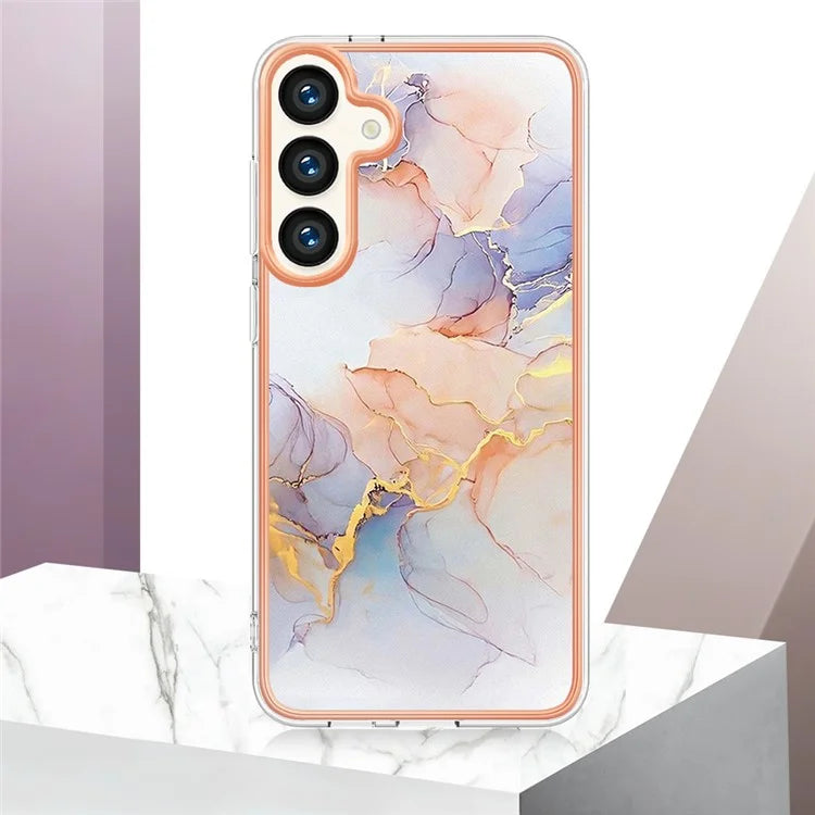YB IMD Series-1 For Samsung Galaxy S24 Phone Case Pattern TPU Plating Cover