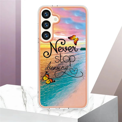 YB IMD Series-1 For Samsung Galaxy S24 Phone Case Pattern TPU Plating Cover