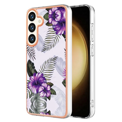 YB IMD Series-1 For Samsung Galaxy S24 Phone Case Pattern TPU Plating Cover