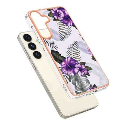 YB IMD Series-1 For Samsung Galaxy S24 Phone Case Pattern TPU Plating Cover