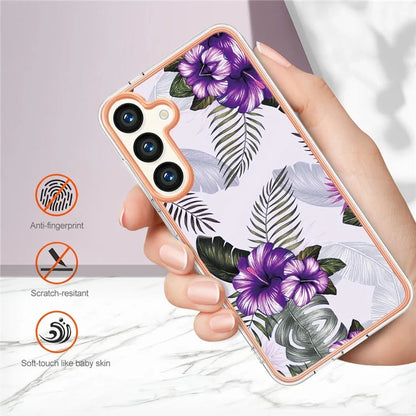 YB IMD Series-1 For Samsung Galaxy S24 Phone Case Pattern TPU Plating Cover