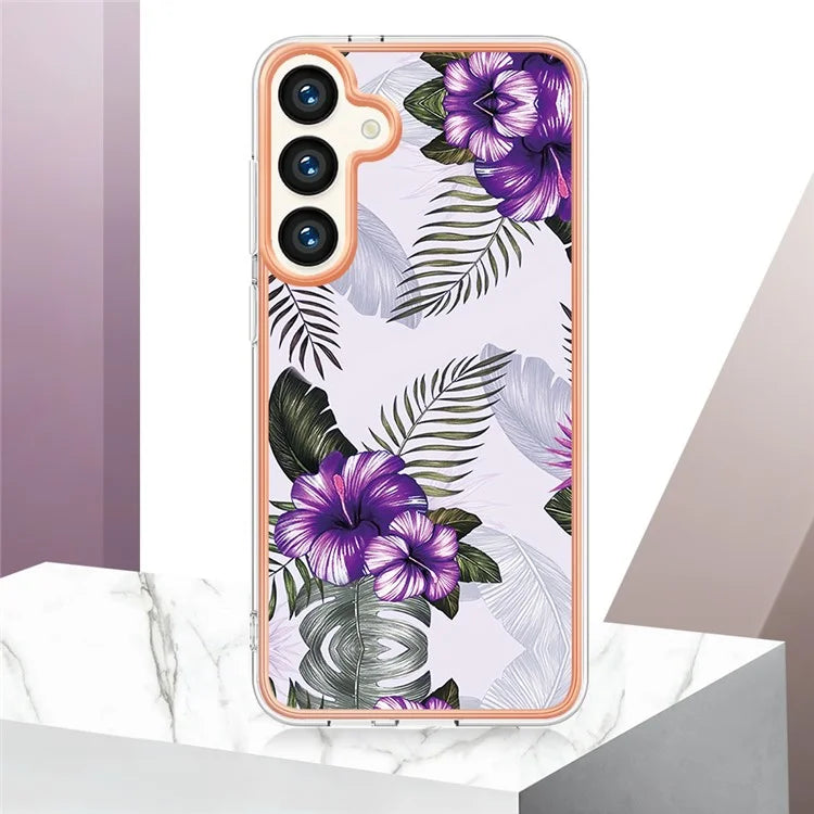 YB IMD Series-1 For Samsung Galaxy S24 Phone Case Pattern TPU Plating Cover
