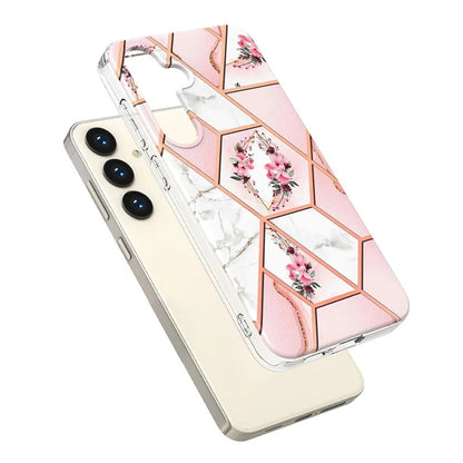 YB IMD Series-1 For Samsung Galaxy S24 Phone Case Pattern TPU Plating Cover