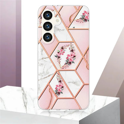 YB IMD Series-1 For Samsung Galaxy S24 Phone Case Pattern TPU Plating Cover