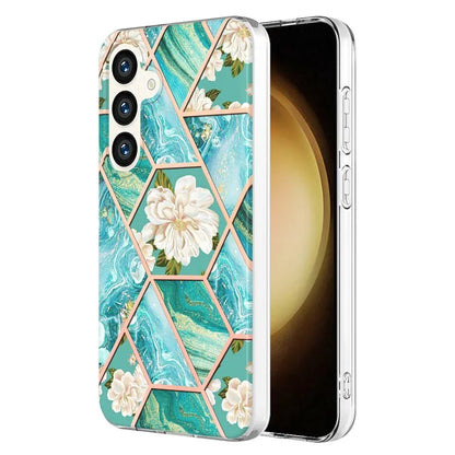 YB IMD Series-1 For Samsung Galaxy S24 Phone Case Pattern TPU Plating Cover