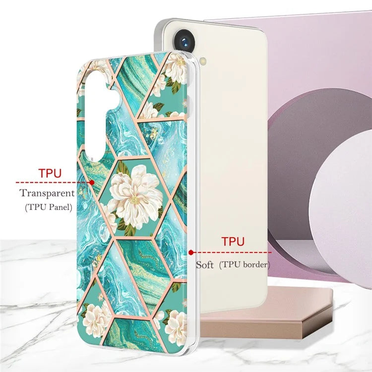YB IMD Series-1 For Samsung Galaxy S24 Phone Case Pattern TPU Plating Cover