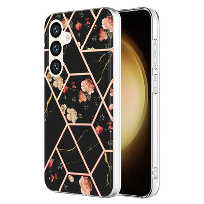 YB IMD Series-1 For Samsung Galaxy S24 Phone Case Pattern TPU Plating Cover
