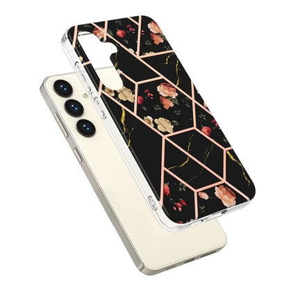 YB IMD Series-1 For Samsung Galaxy S24 Phone Case Pattern TPU Plating Cover