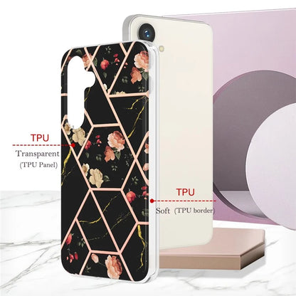 YB IMD Series-1 For Samsung Galaxy S24 Phone Case Pattern TPU Plating Cover