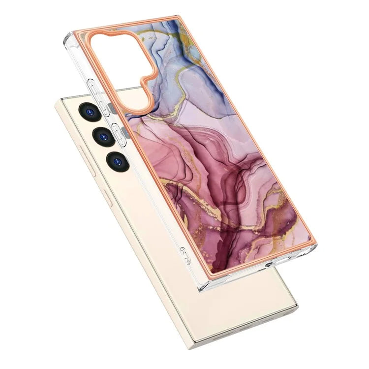 YB IMD Series-16 Style-E For Samsung Galaxy S24 Ultra Electroplating Case Soft 2.0mm TPU Phone Cover