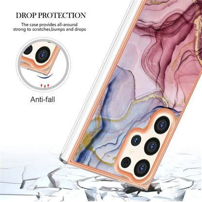 YB IMD Series-16 Style-E For Samsung Galaxy S24 Ultra Electroplating Case Soft 2.0mm TPU Phone Cover