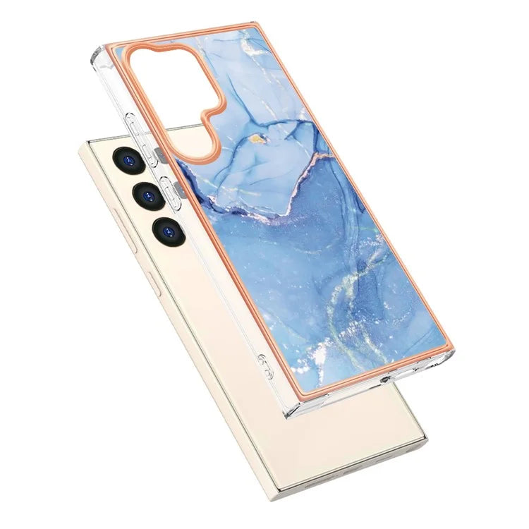 YB IMD Series-16 Style-E For Samsung Galaxy S24 Ultra Electroplating Case Soft 2.0mm TPU Phone Cover