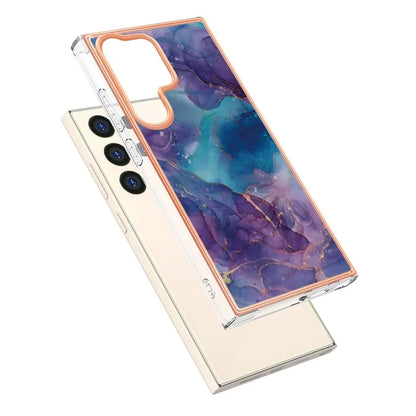 YB IMD Series-16 Style-E For Samsung Galaxy S24 Ultra Electroplating Case Soft 2.0mm TPU Phone Cover