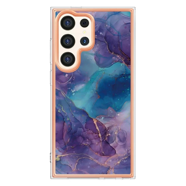 YB IMD Series-16 Style-E For Samsung Galaxy S24 Ultra Electroplating Case Soft 2.0mm TPU Phone Cover