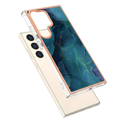 YB IMD Series-16 Style-E For Samsung Galaxy S24 Ultra Electroplating Case Soft 2.0mm TPU Phone Cover