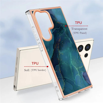 YB IMD Series-16 Style-E For Samsung Galaxy S24 Ultra Electroplating Case Soft 2.0mm TPU Phone Cover