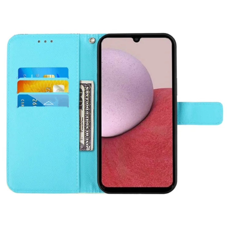 YB Pattern Printing Leather Series-2 For Samsung Galaxy S24 Case Magnetic Folio Phone Cover