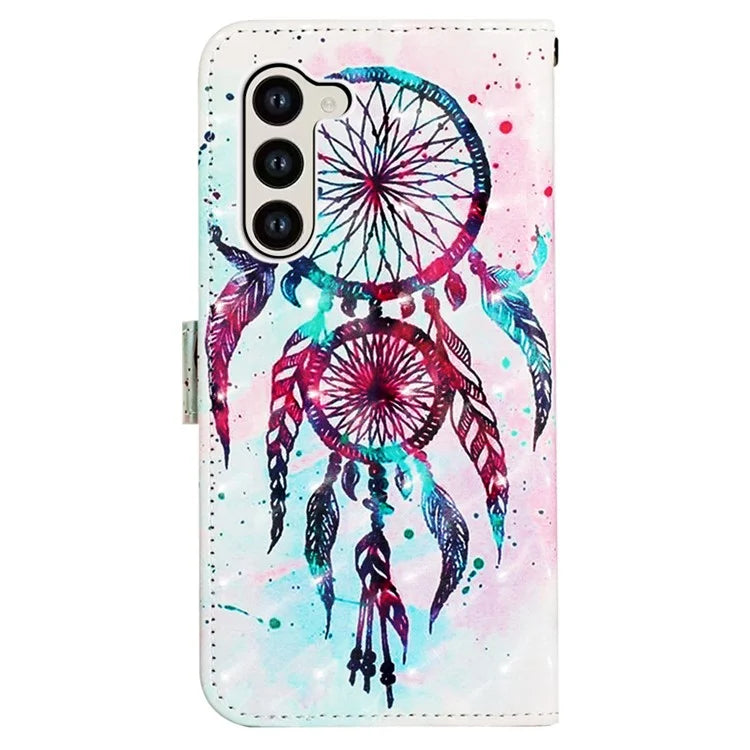 YB Pattern Printing Leather Series-2 For Samsung Galaxy S24 Case Magnetic Folio Phone Cover