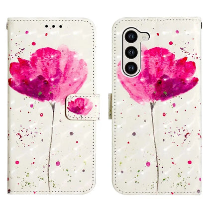 YB Pattern Printing Leather Series-2 For Samsung Galaxy S24 Case Magnetic Folio Phone Cover